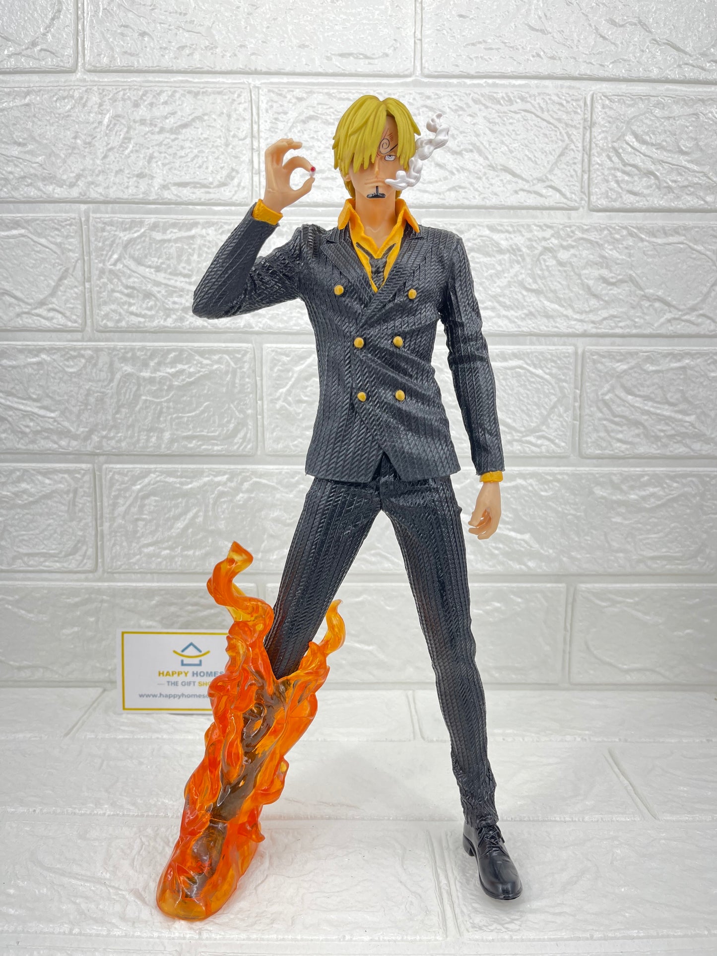 32 cm Smoking Sanji Orange Flames One Piece Figurine