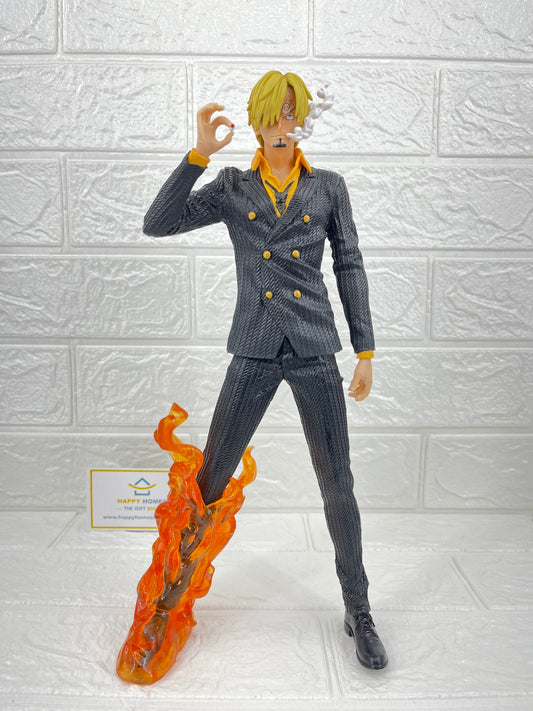 32 cm Smoking Sanji Orange Flames One Piece Figurine