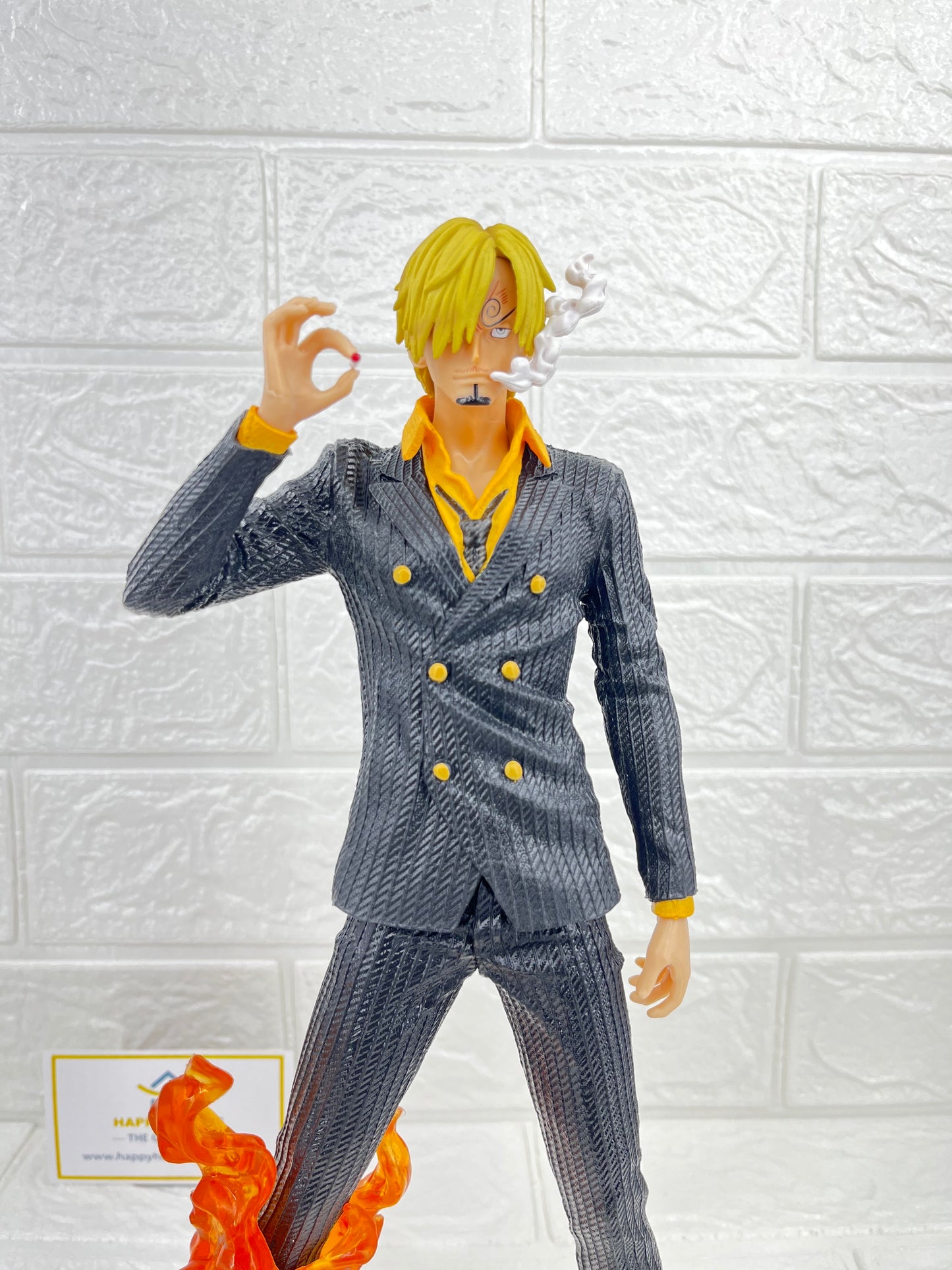 32 cm Smoking Sanji Orange Flames One Piece Figurine