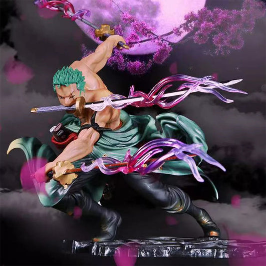 20 cm Green Fighting Zoro One Piece Figurine