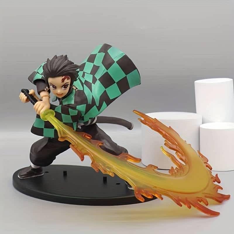 16 cm Tanjiro Kamado Flame Breathing Pose Demon Slayer Figurine
