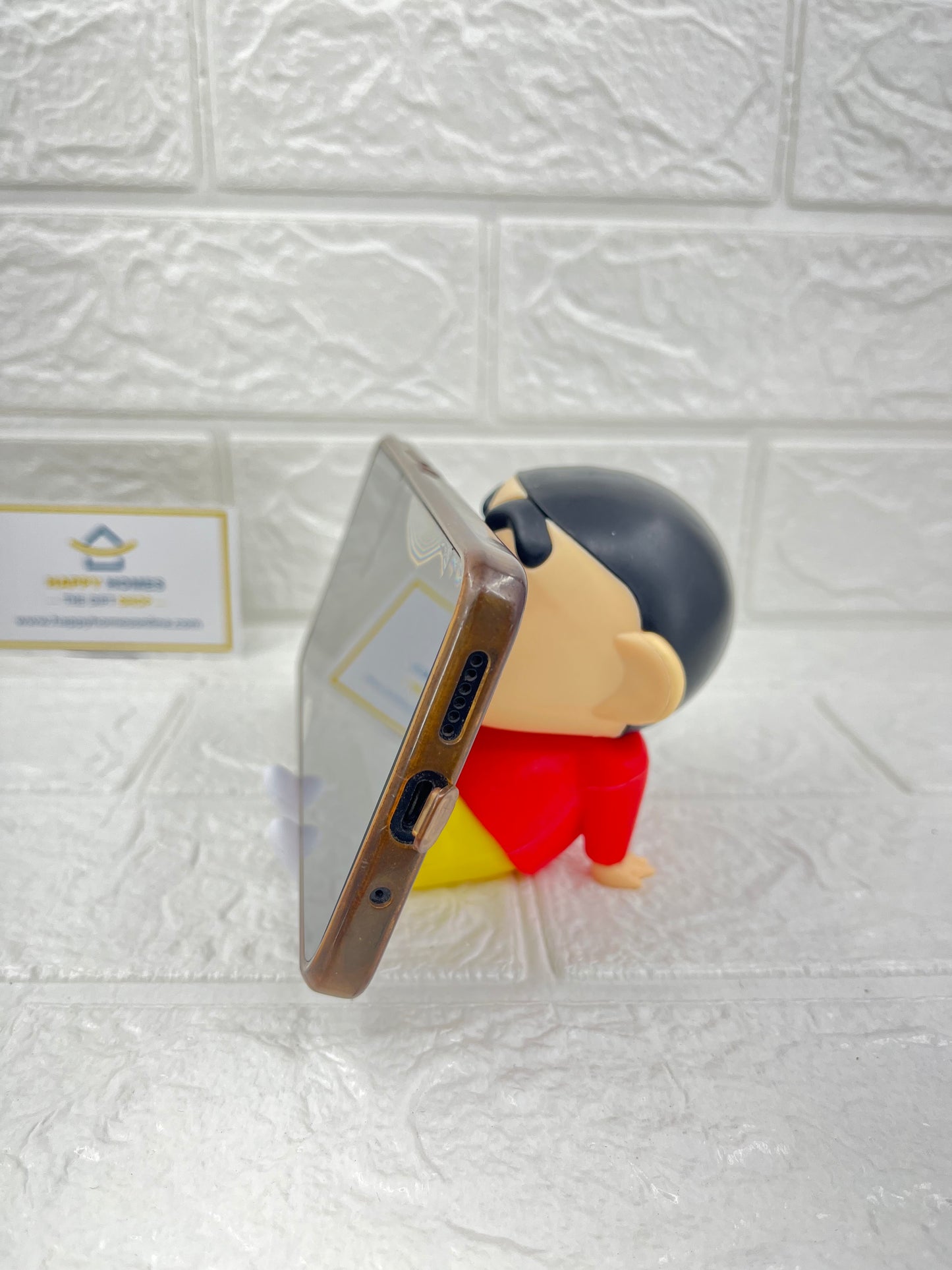 10 cm Small Red Yellow Shin-chan Mobile Stand