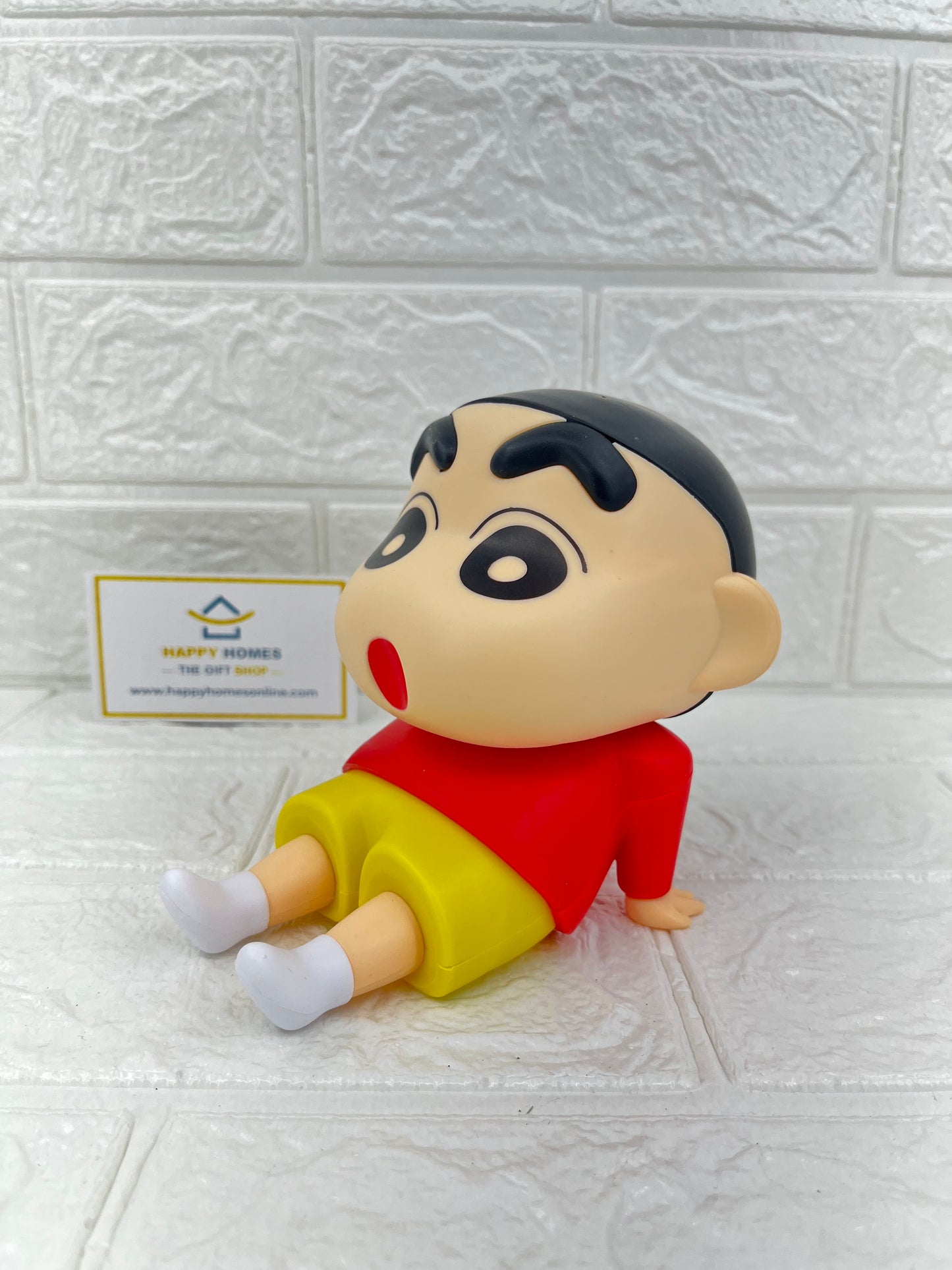 12 cm Big Red Yellow Shin-chan Mobile Stand Figurine