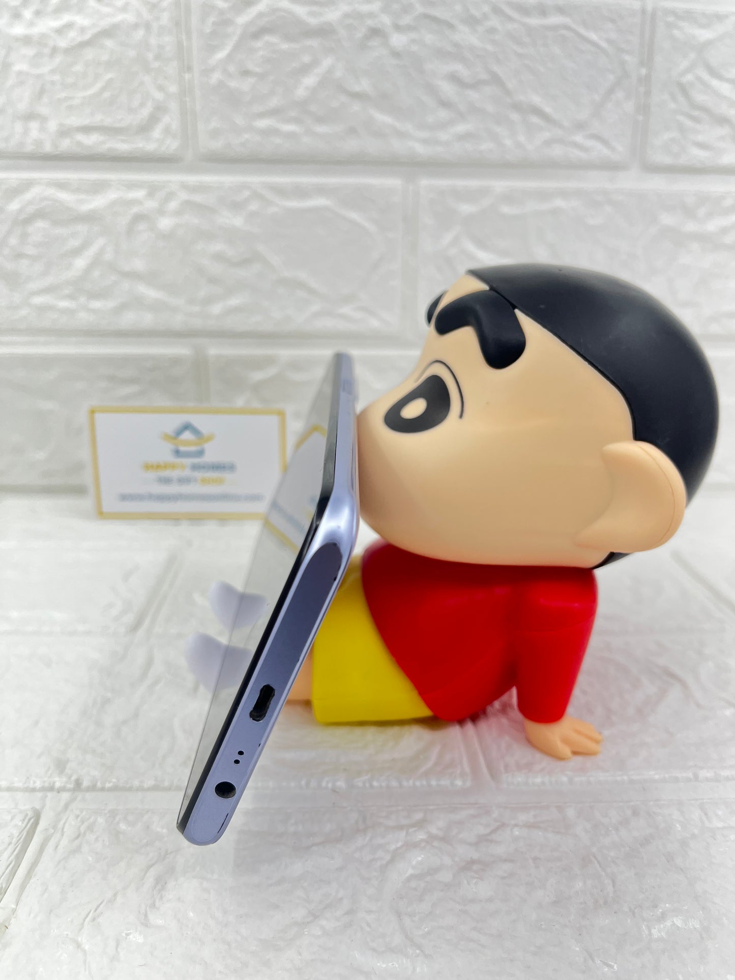 12 cm Big Red Yellow Shin-chan Mobile Stand Figurine