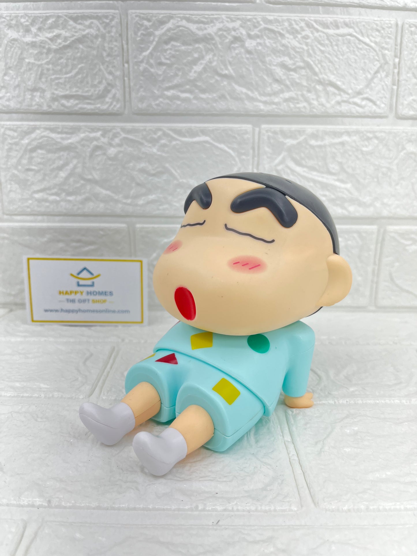 12 cm Big Light Blue Shin-chan Mobile Stand Figurine