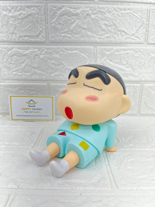 12 cm Big Light Blue Shin-chan Mobile Stand Figurine