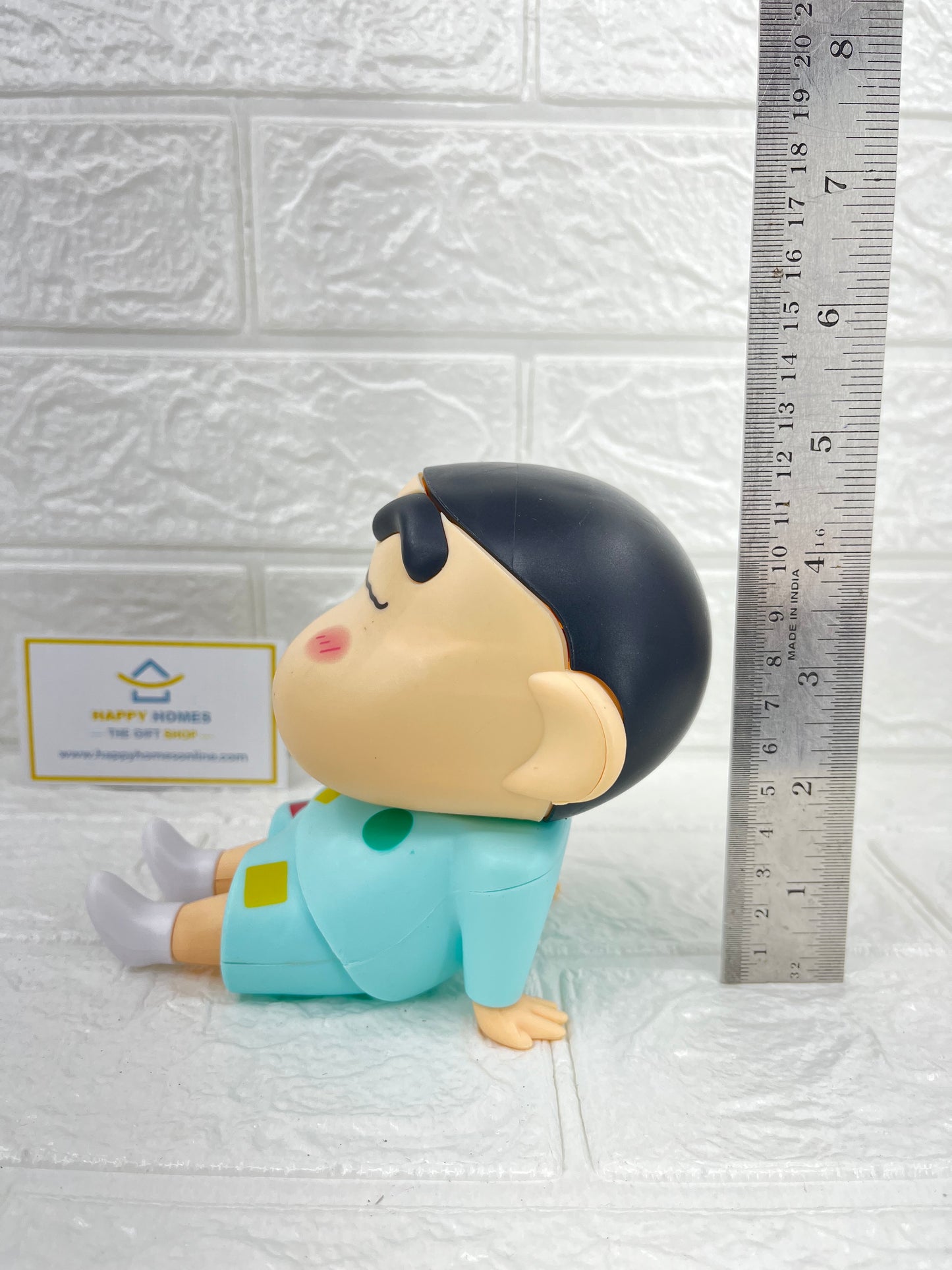 12 cm Big Light Blue Shin-chan Mobile Stand Figurine