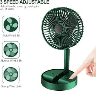 Folding telescopic fan