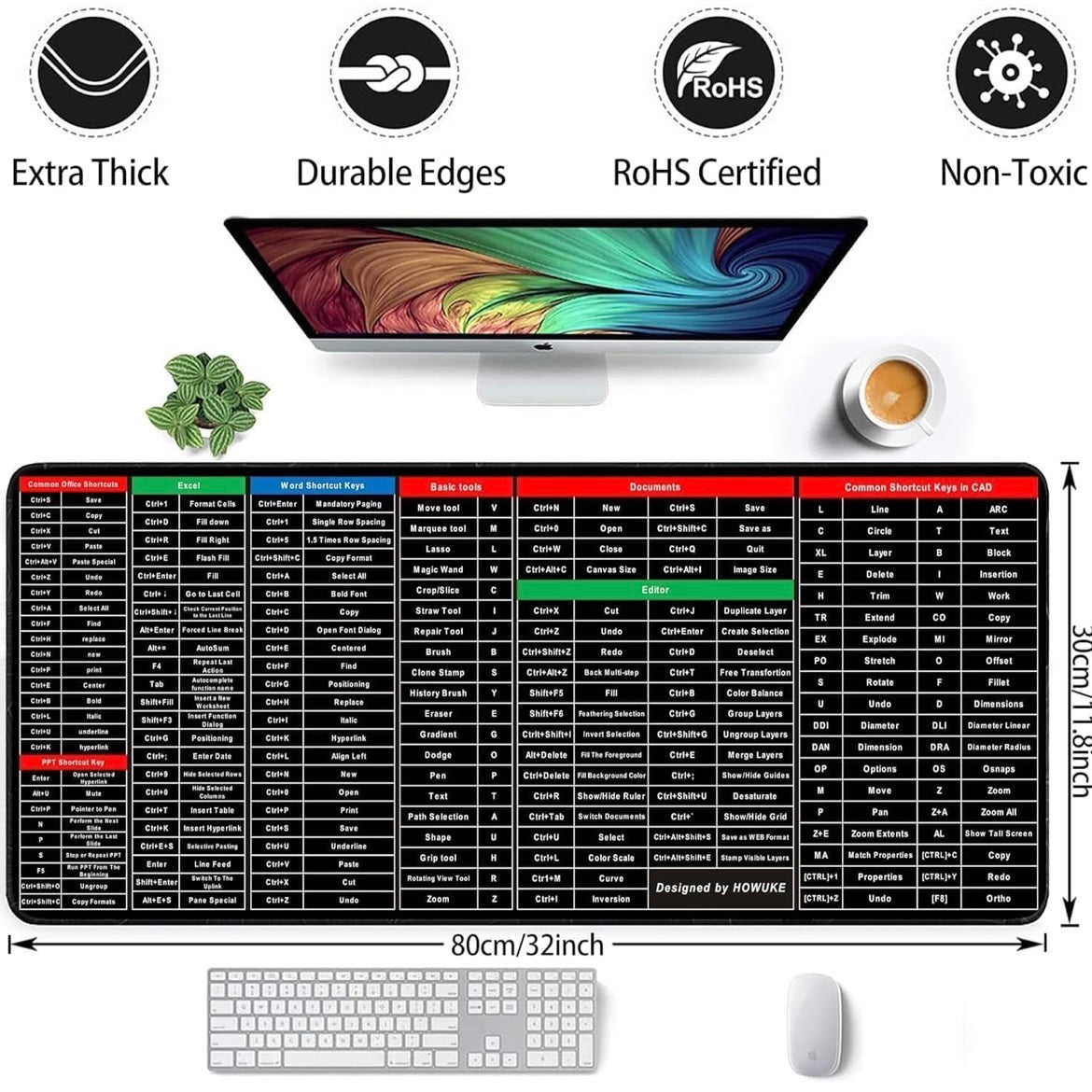 Shortcut Keyboard desk mat