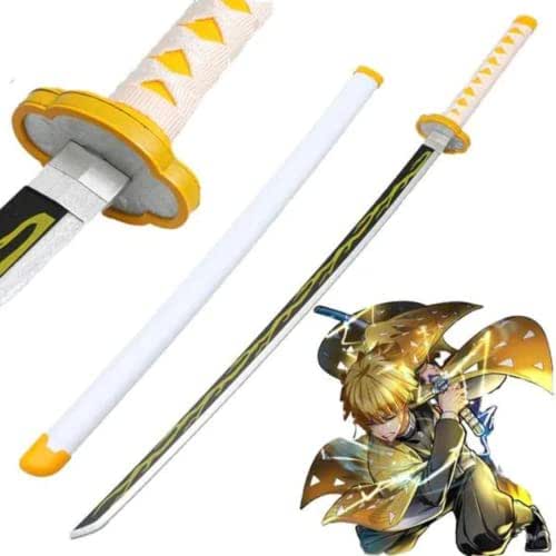 104 cm - Zenitsu Demon Slayer - Demon Slayer - Life Size Wooden Katana