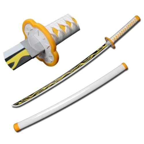 104 cm - Zenitsu Demon Slayer - Demon Slayer - Life Size Wooden Katana