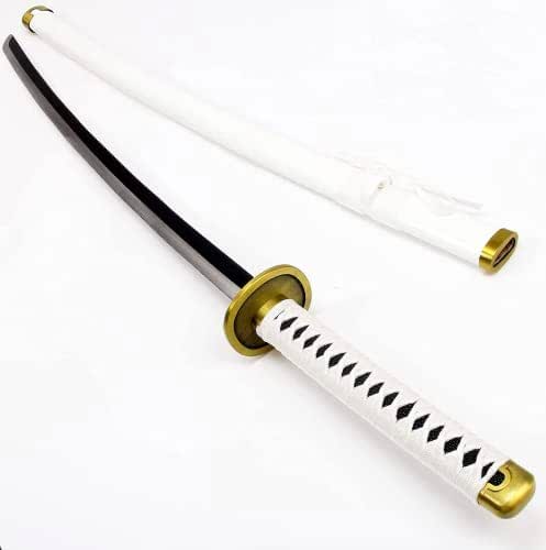 104 cm - White Wado Ichimonji Zoro - One Piece - Life Size Wooden Katana