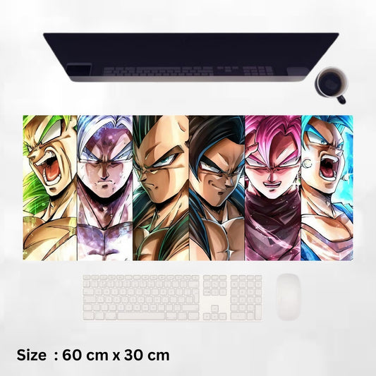 Colorful Super Saiyans Dragonball Z - Desk Mat - 60 x 30 x 0.3 cm