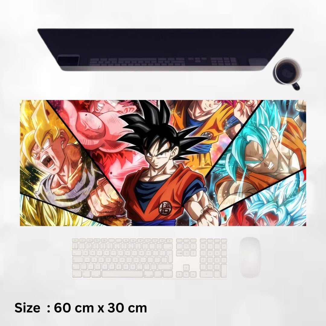 Orange Uniform Collage Goku Dragonball Z - Desk Mat - 60 x 30 x 0.3 cm