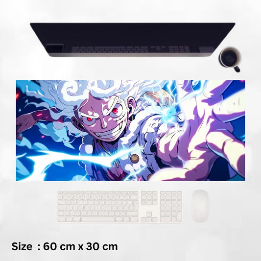 White Hair Lightning Luffy - Desk Mat - 60 x 30 x 0.3 cm