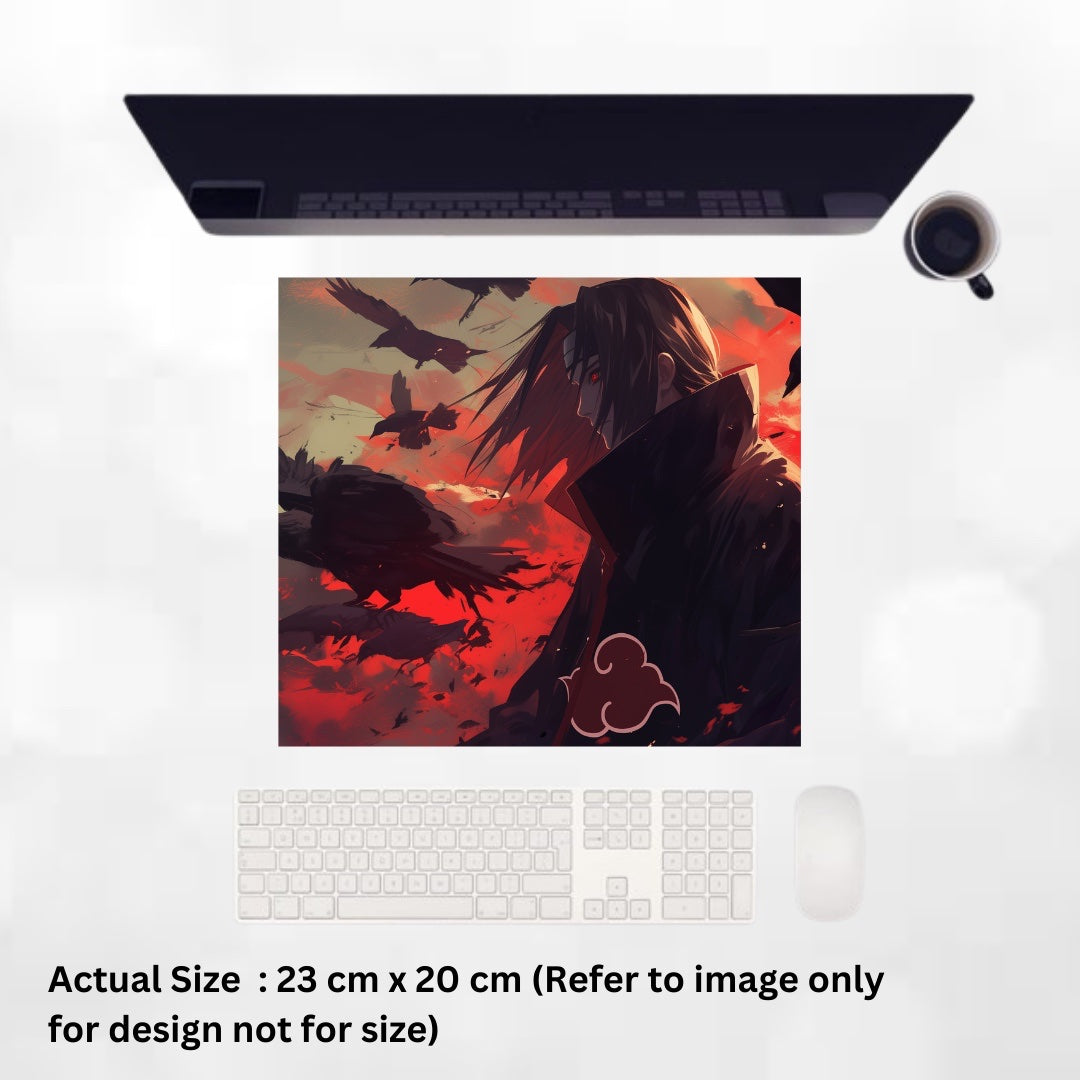 Itachi with Crows Naruto - Mouse pad - 20 x 23 x 0.3 cm