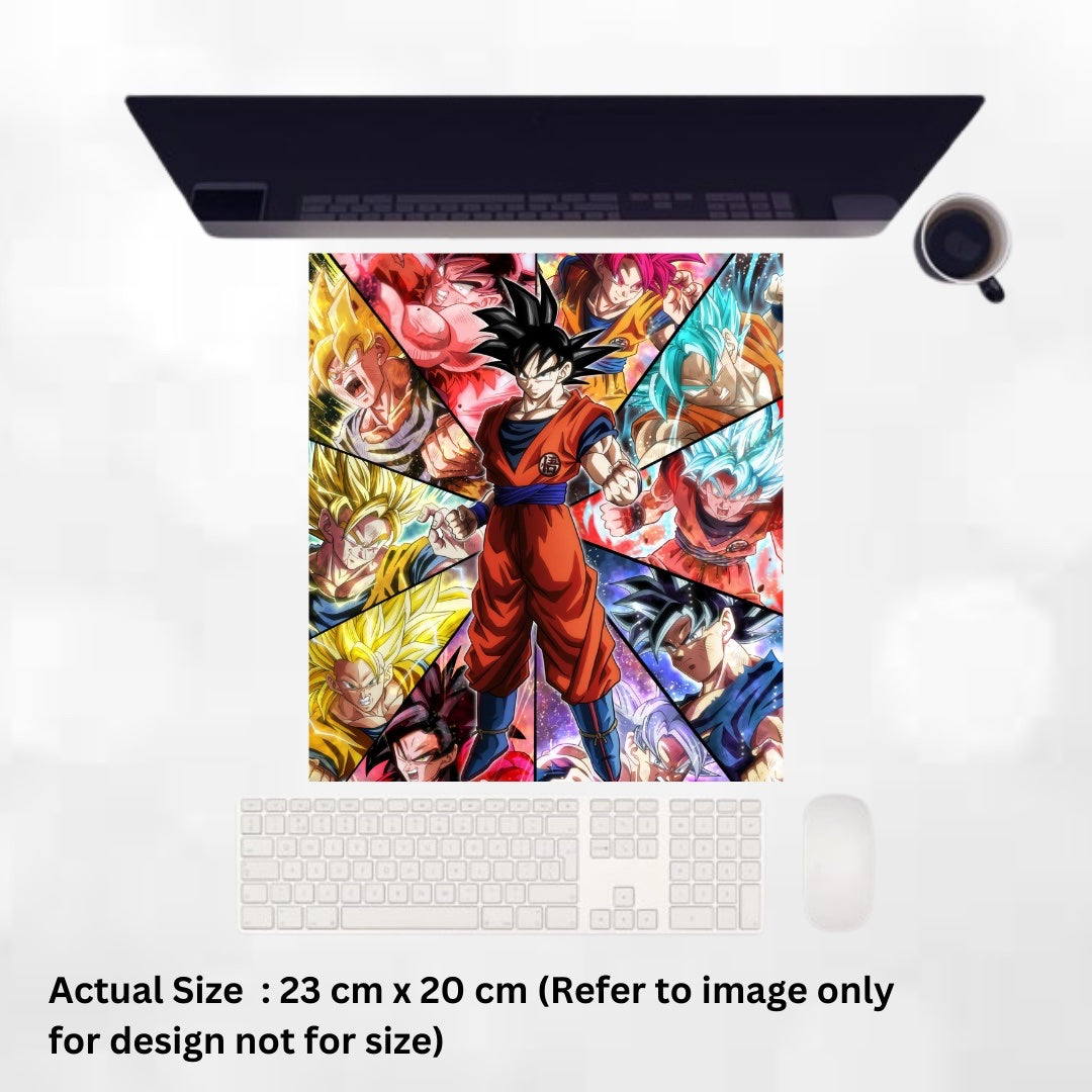 Orange Uniform Collage Goku Dragonball Z - Mouse pad - 20 x 23 x 0.3 cm