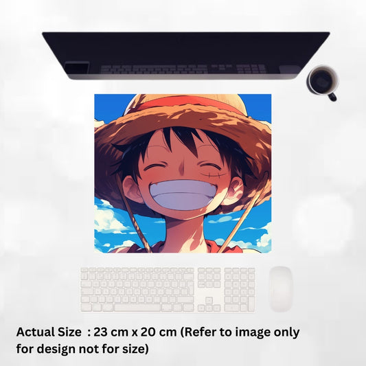 Smiling Luffy One Piece - Mouse pad - 20 x 23 x 0.3 cm