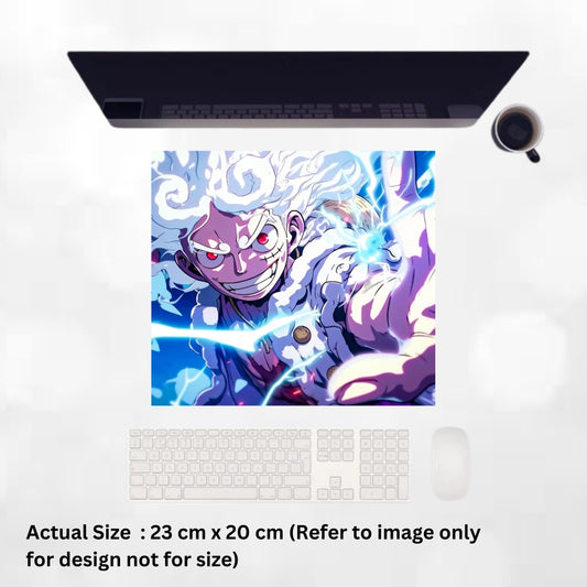 White Hair Lightning Luffy - Mouse pad - 20 x 23 x 0.3 cm