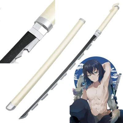 104 cm - Inosuke Hashibira - Demon Slayer - Life Size Wooden Katana