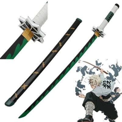 104 cm - Sanemi Shinazugawa - Demon Slayer - Life Size Wooden Katana