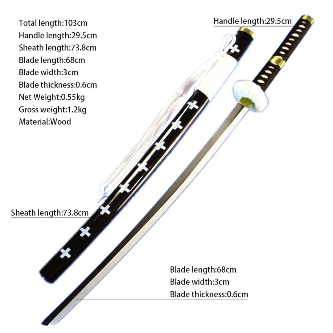 104 cm - Trafalgar Law - One Piece - Life Size Wooden Katana
