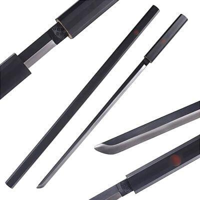 104 cm - Black Sasuke - Naruto - Life Size Wooden Katana