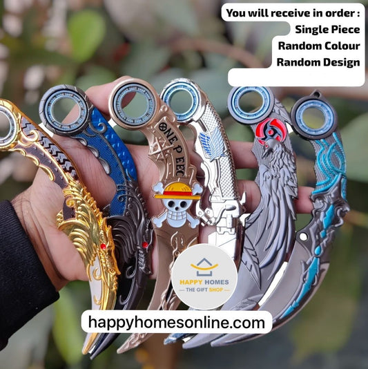 Karambit Folding and Rotating Knife Keychain