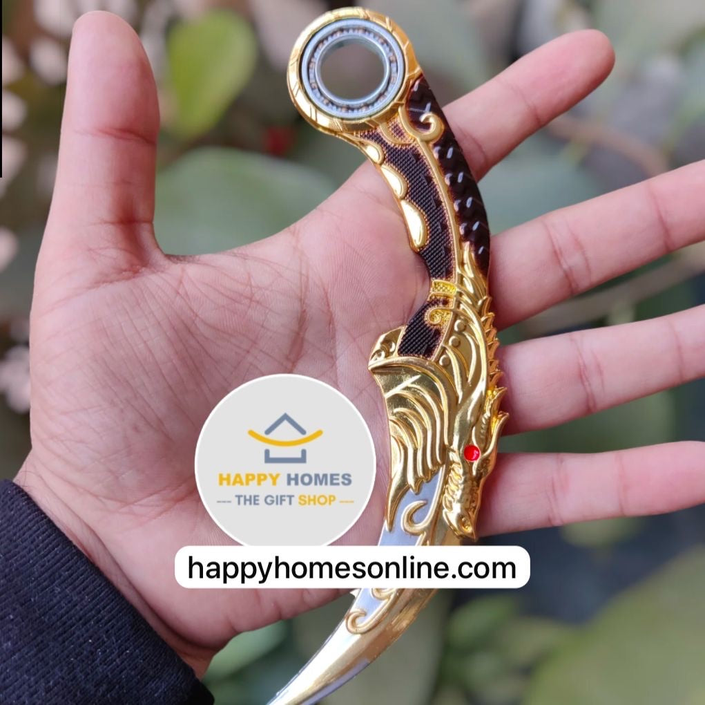 Karambit Folding and Rotating Knife Keychain