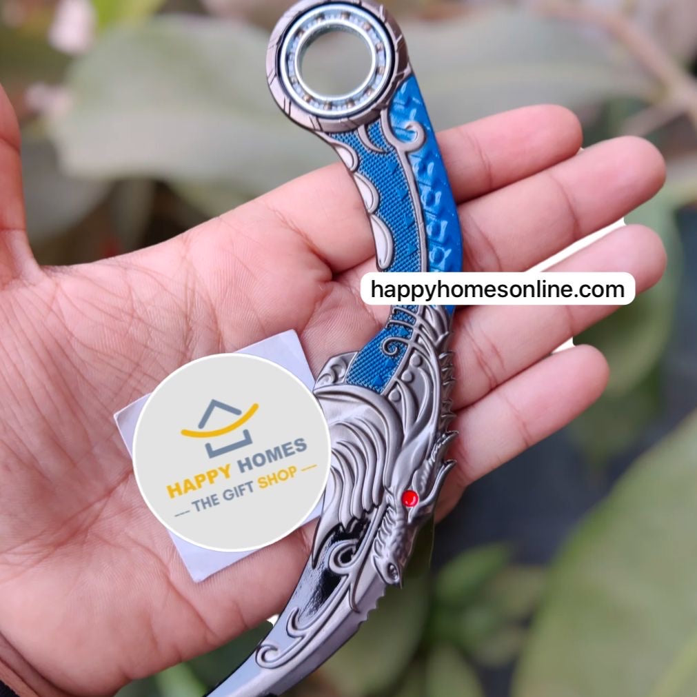 Karambit Folding and Rotating Knife Keychain