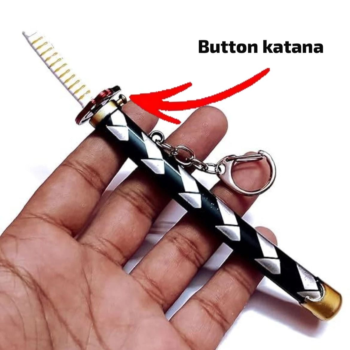 Small button katana keychain 15 cm
