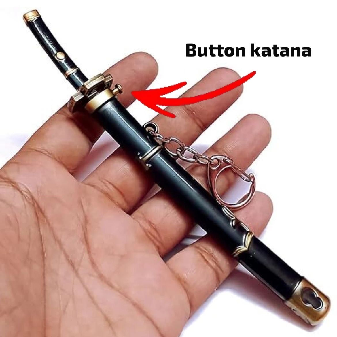 Small button katana keychain 15 cm