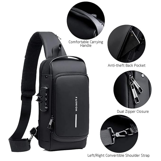 Anti theft cross body bag