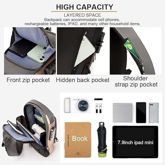 Anti theft cross body bag