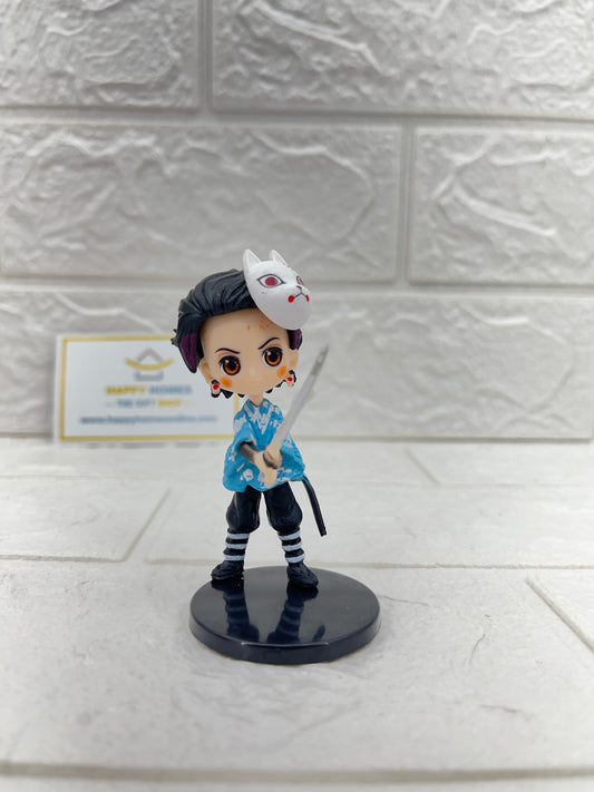 Cat Mask Blue Tanjiro Small Demon Slayer Figurine