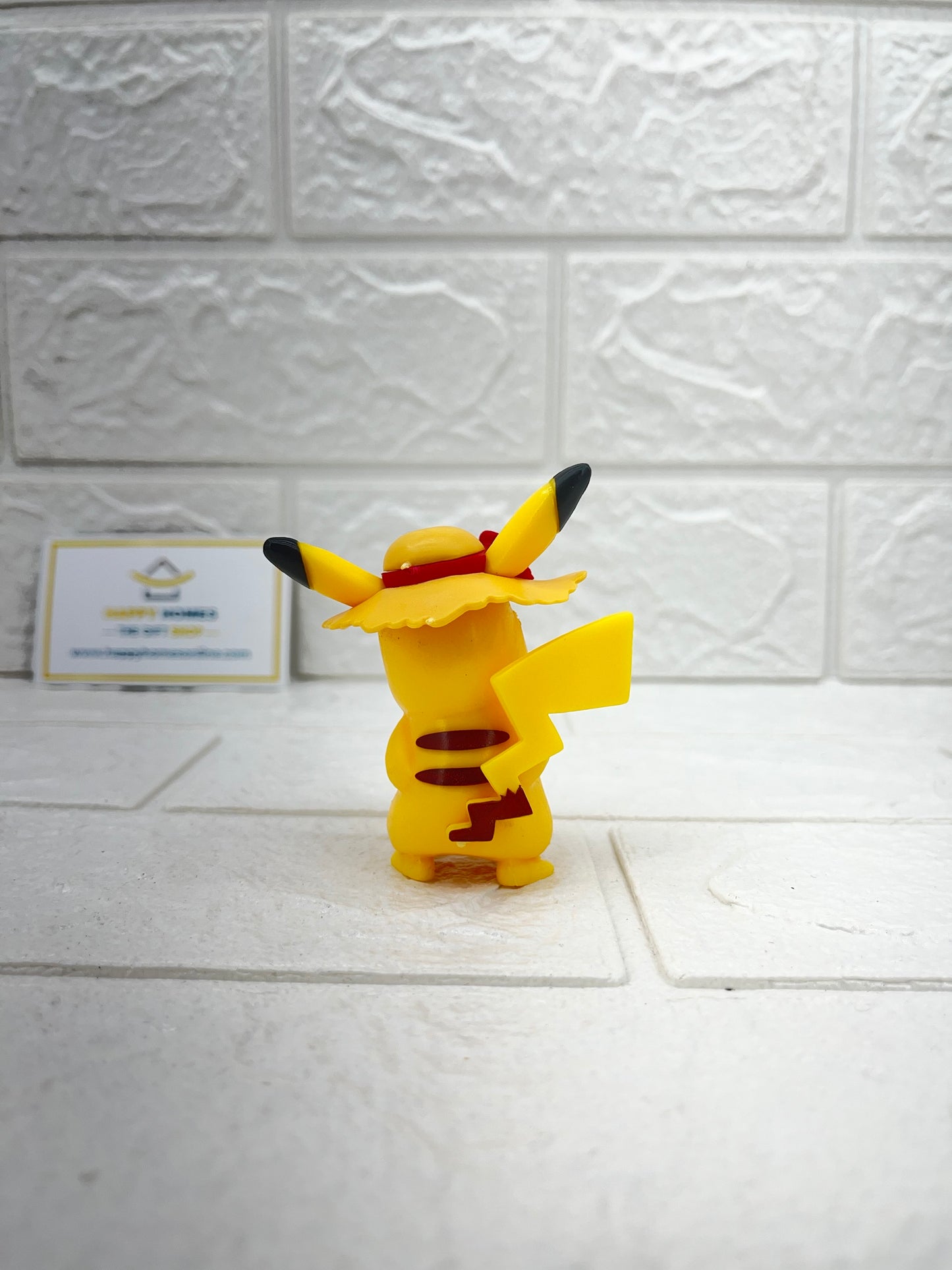 Ribbon Yellow Hat Pikachu Pokemon Figurine