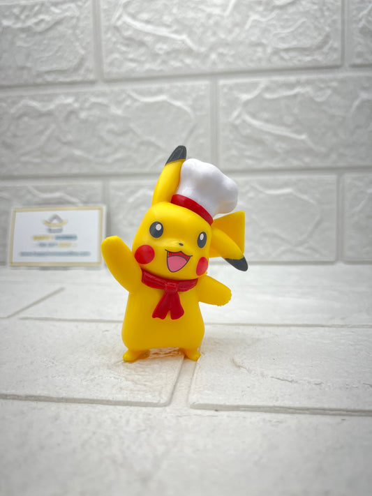 Chef Hat Yellow Pikachu Pokemon Figurine