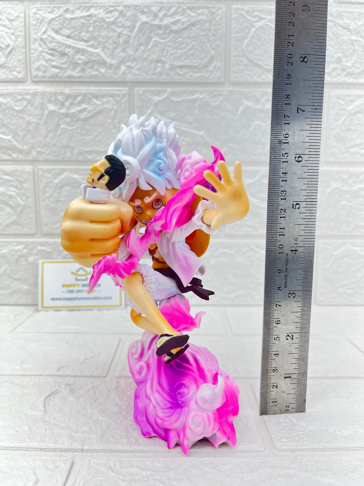 Pink Cloud White Luffy One Piece Figurine
