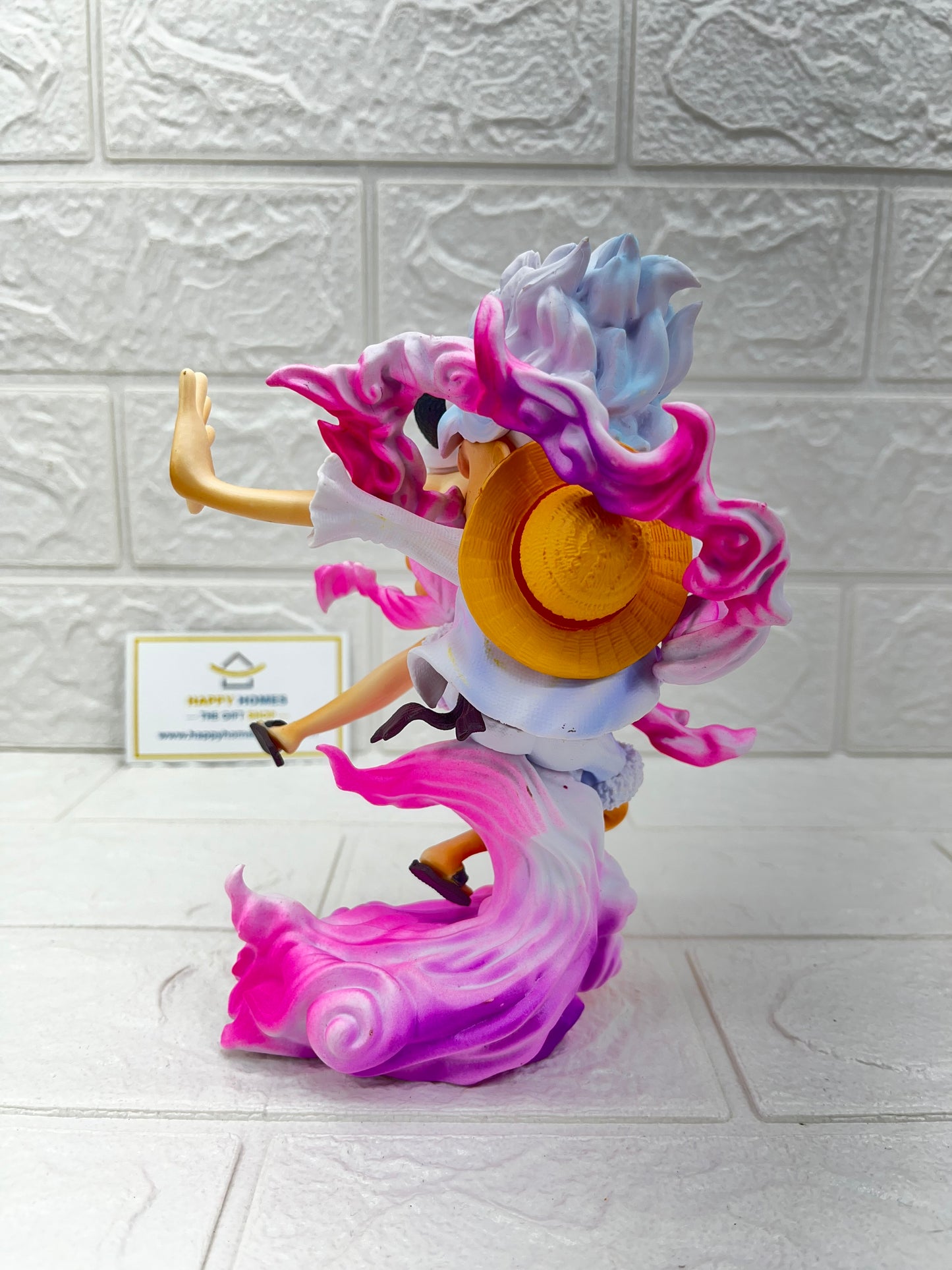 Pink Cloud White Luffy One Piece Figurine