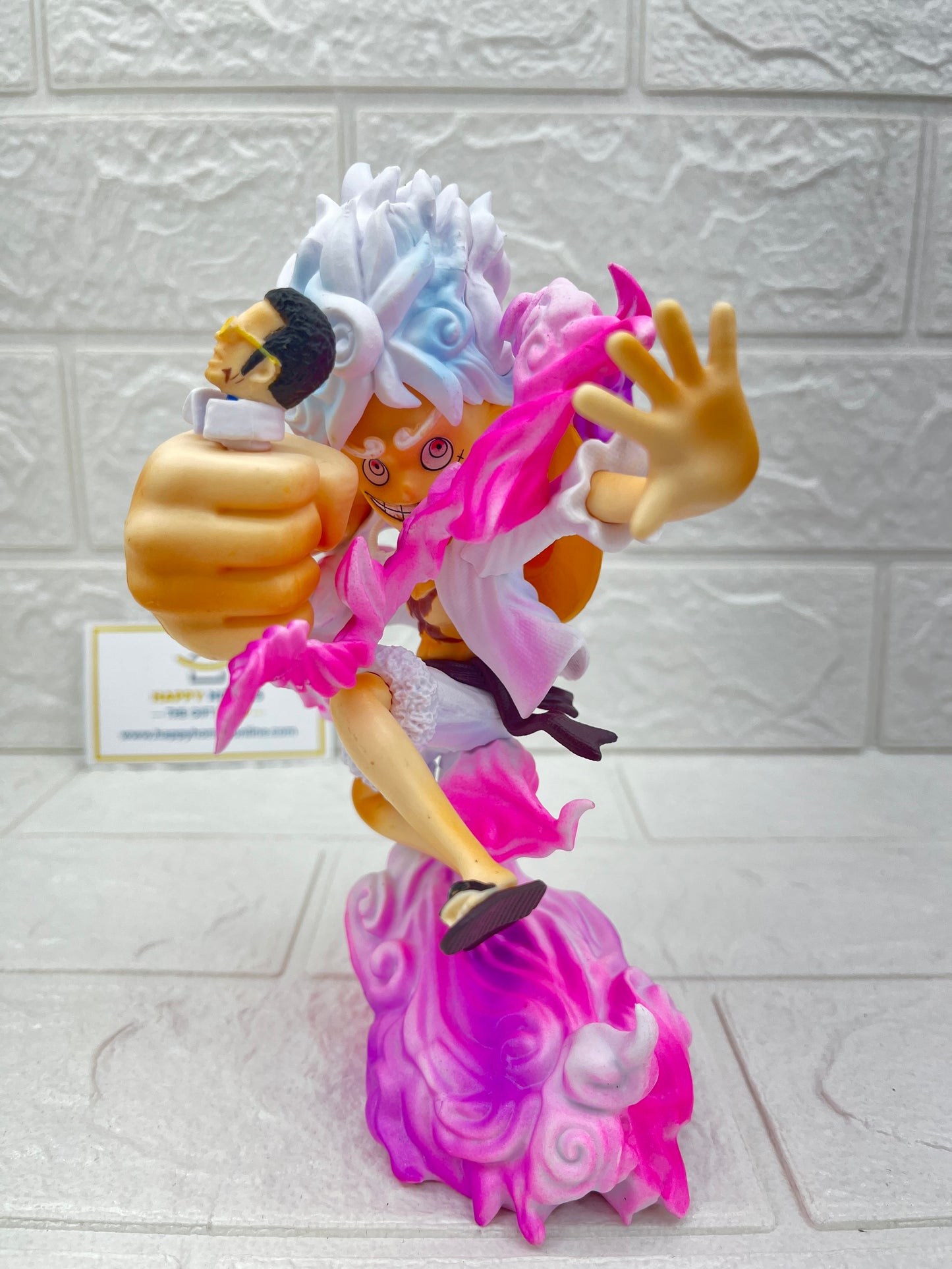 Pink Cloud White Luffy One Piece Figurine
