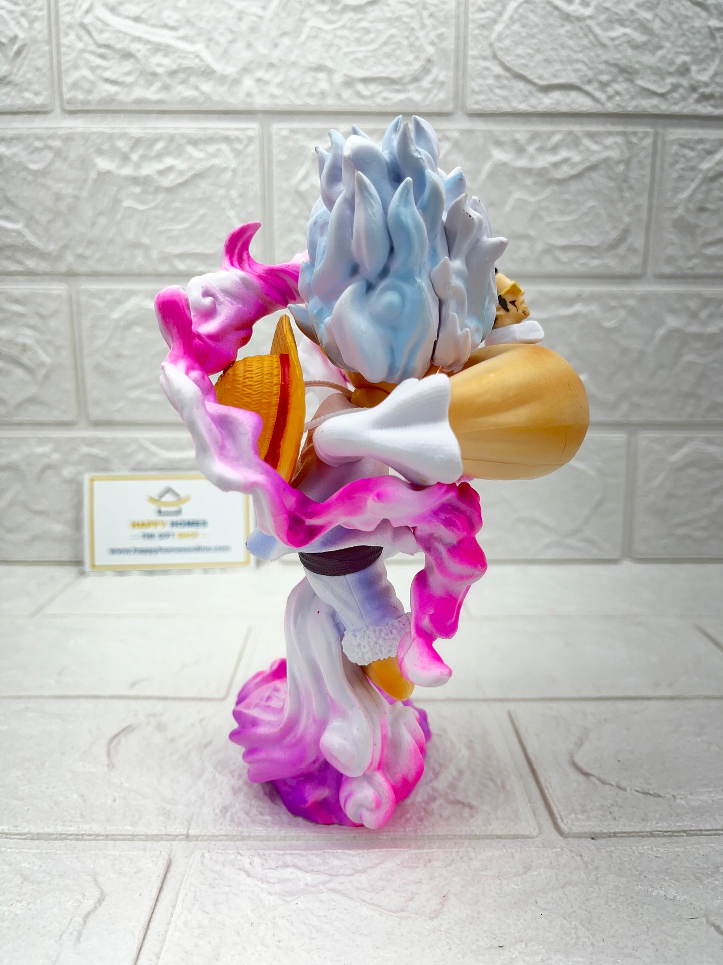 Pink Cloud White Luffy One Piece Figurine