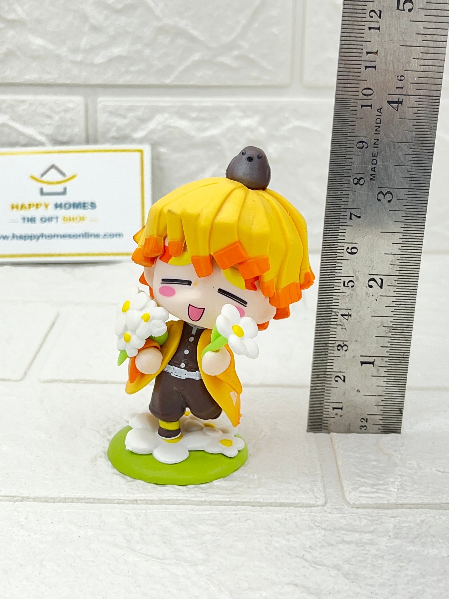 Happy Flowery Zenitsu Demon Slayer Figurine