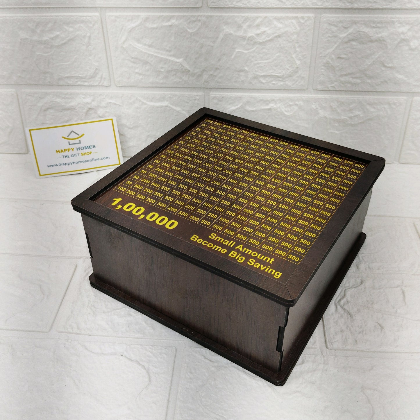 Wooden money saving box