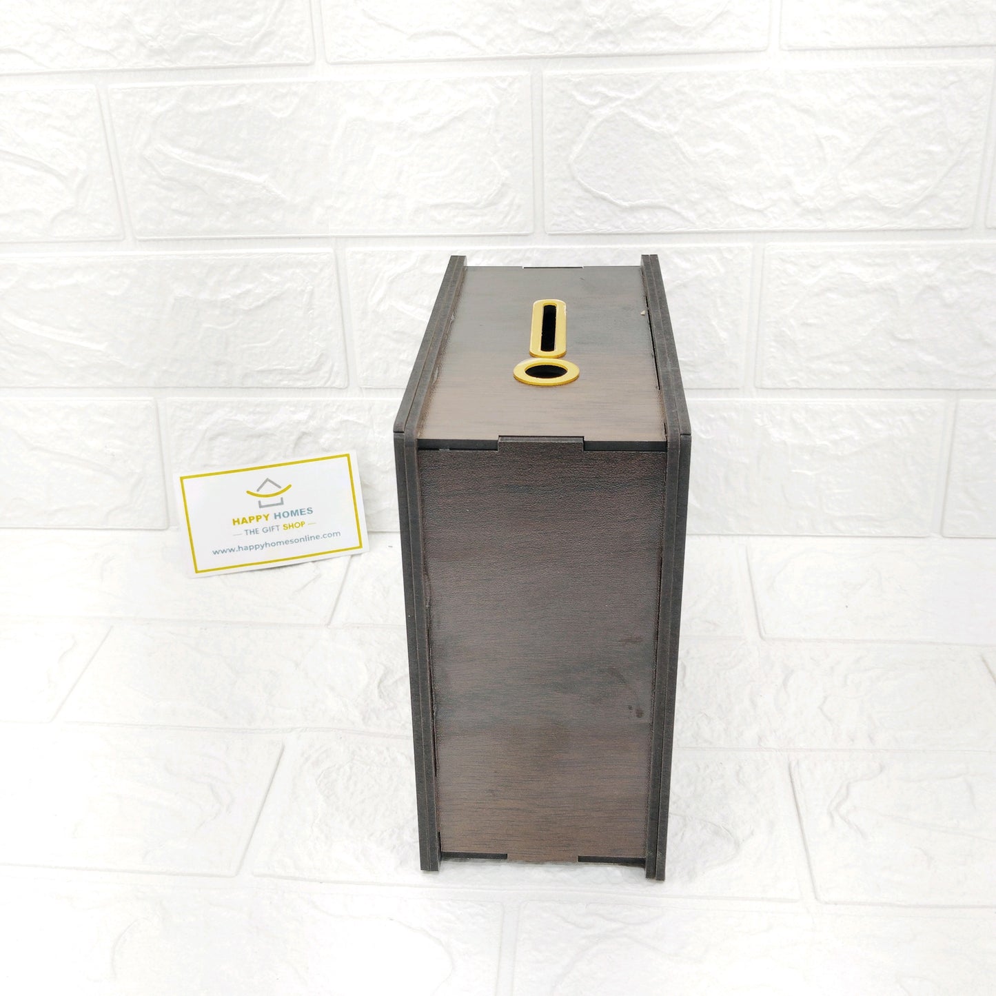 Wooden money saving box