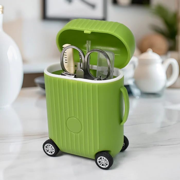 8 PC manicure set-suitcase trolley design