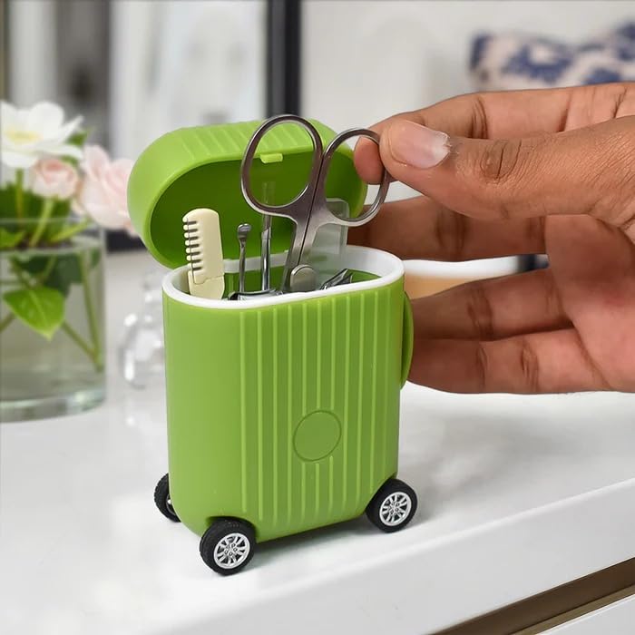 8 PC manicure set-suitcase trolley design