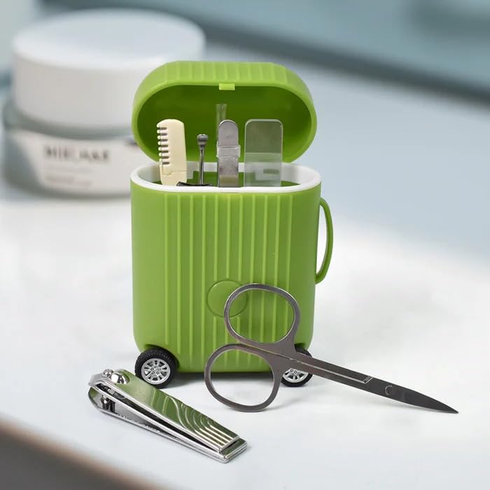 8 PC manicure set-suitcase trolley design