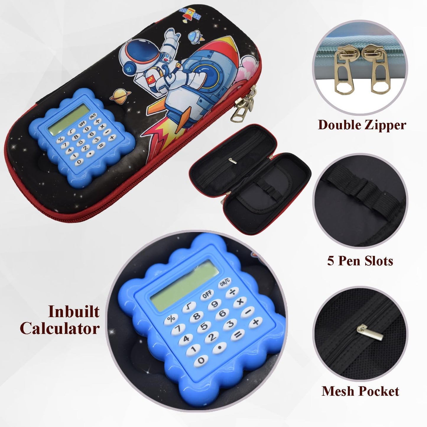 Calculator pencil box