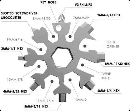 18 in 1 snowflake multi tool