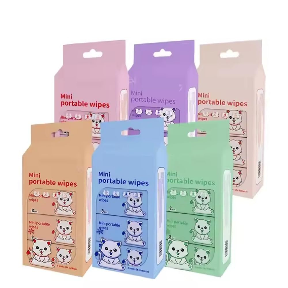 Mini portable wet wipes